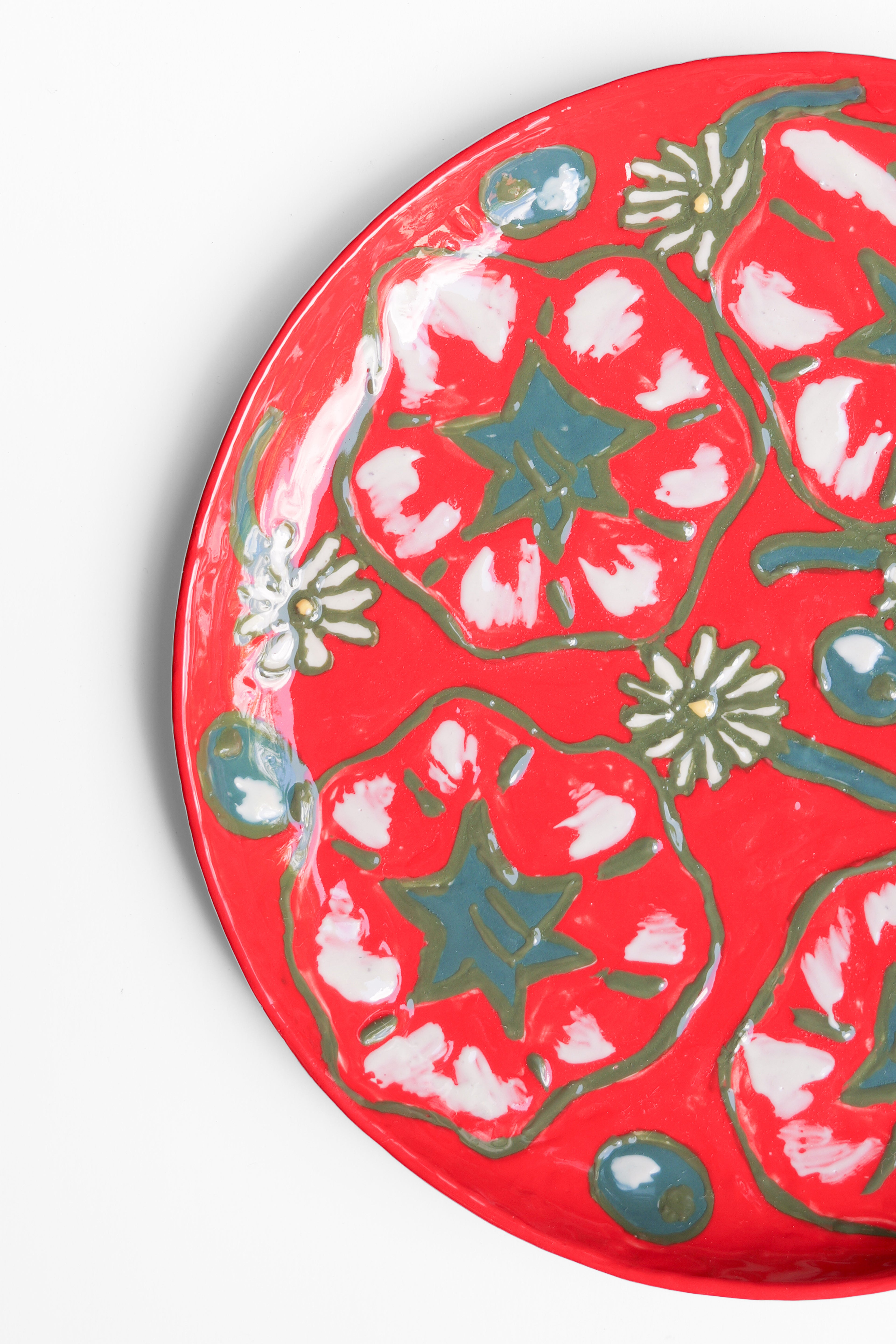 Grande Assiette Tomate Olive Pâquerette