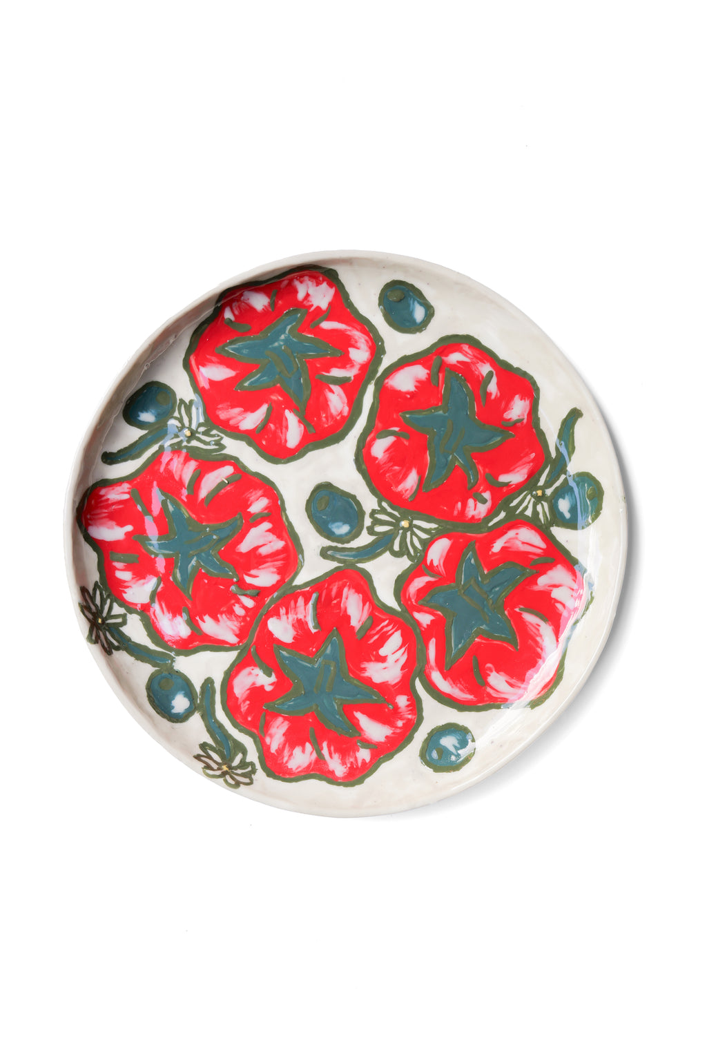Grande Assiette Tomate Olive Pâquerette