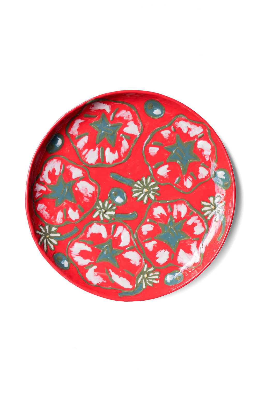 Grande Assiette Tomate Olive Pâquerette