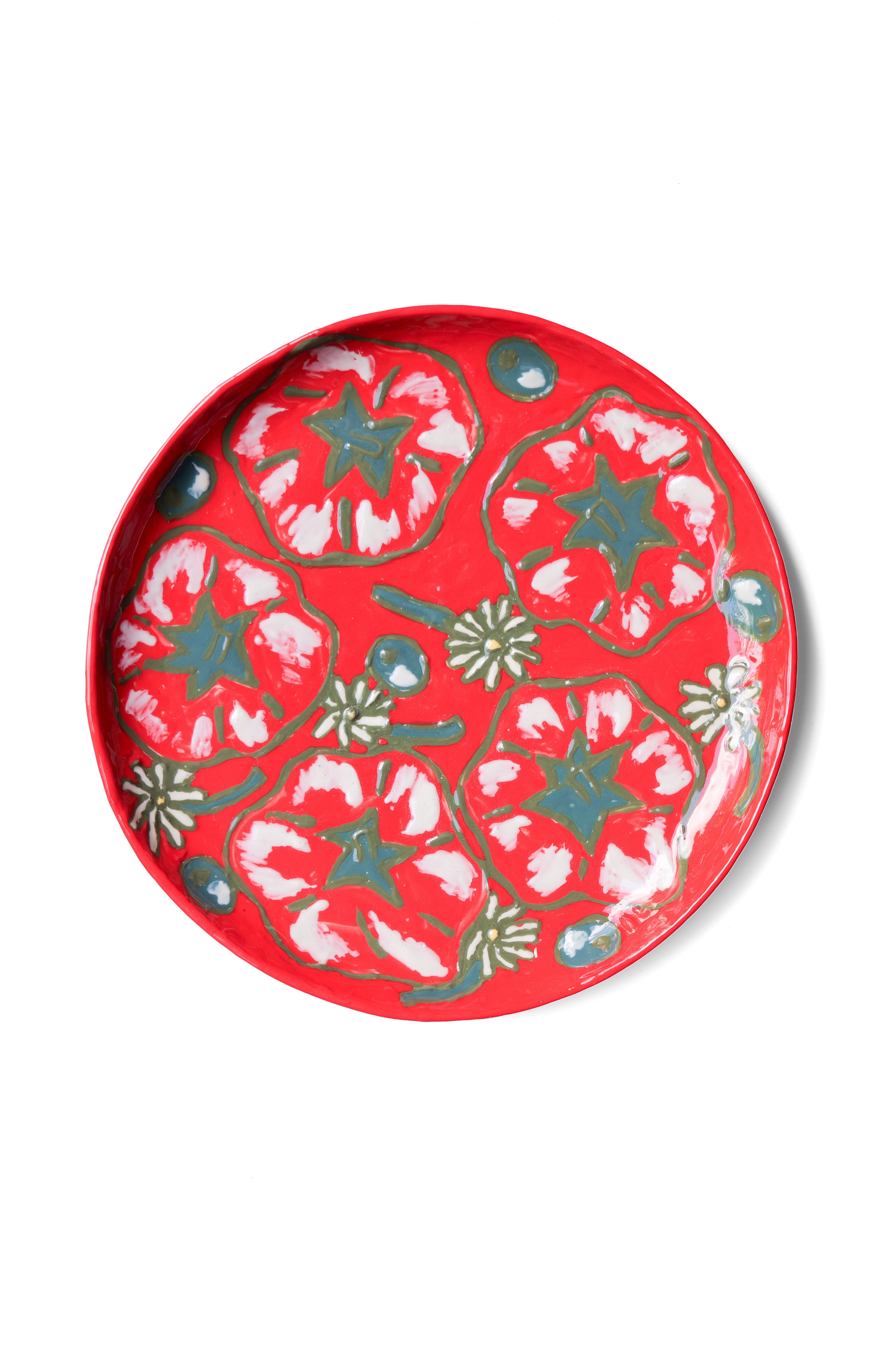 Grande Assiette Tomate Olive Pâquerette