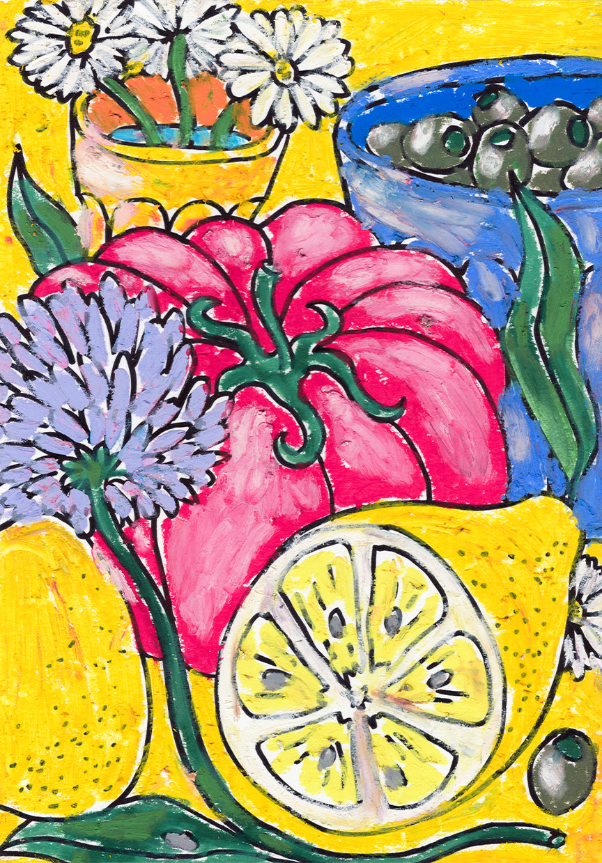 Affiche A3 Citron Tomate Olive