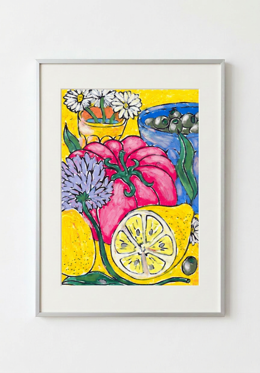 Affiche A3 Citron Tomate Olive